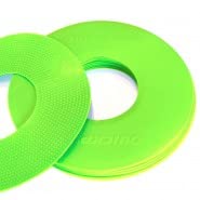 QUICKPLAY PRO Quick-Pick Flat Markers The Original Flat Field Cone Easy Carry Neon Green Spot Markers (Set of 10)