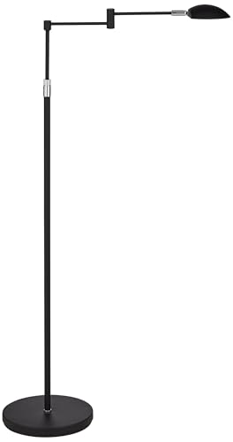 Sparta Adjustable Black Pharmacy Swing Arm LED 49 1/2" Tall Floor Lamp