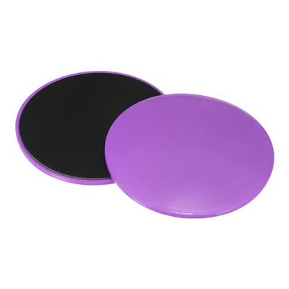Core Sliders for Working Out 6.9", 2 Packs Dual Sided Exercise Sliders Fitness Workout Discs Strength Slides Gliding Discs for Gym Carpet Hardwood Floor, Purple