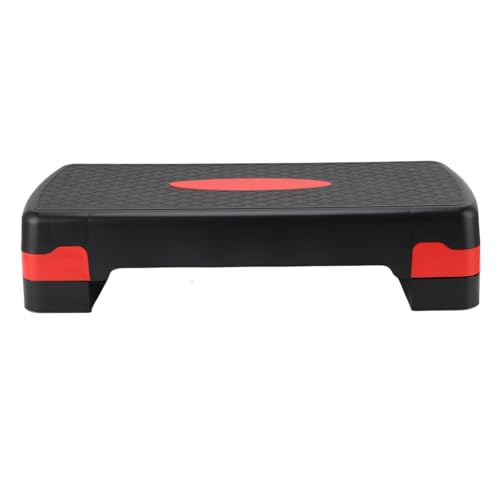 Adjustable Height Exercise Step Aerobic Platform 3-12 Inch Step Adjustable for HIIT Aerobics Rehabilitation with Space Saving Space Design Compact Non-Slip Base for Full Body Workout