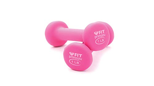 FIT Neoprene Dumbbells (Pairs & Sets) - color: c) PINK - 1LB - PAIR