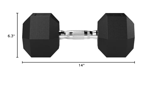 Amazon Basics Rubber Hex Dumbbell Hand Weight - size: 40 Pounds, style: 40 Pounds