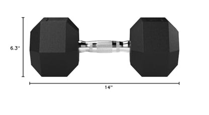 Amazon Basics Rubber Hex Dumbbell Hand Weight - size: 40 Pounds, style: 40 Pounds