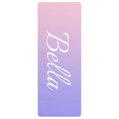 Custom Name Yoga Mat,Personalized Travel Yoga Exercise Mat,Non Slip,Perfect for Kids & Adults,Gradient Color D Series - color: Style 2