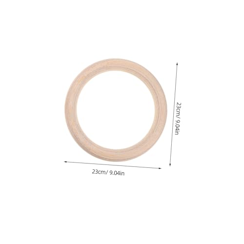 Abaodam Wooden Gymnastics Rings with Adjustable Straps Indoor Fitness Gear for Bodyweight Training Strength Building and Flexibility Enhancement Versatile Gym Equipment for Home Workouts