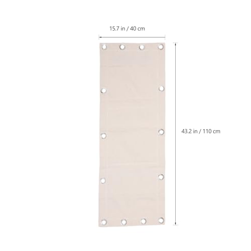 PRETYZOOM Triplet Boxing Bag Wall-Mounted Fitness Sandbag Empty 110x40cm Canvas Workout Punching Bag for Boxing Training and Martial Arts Practice