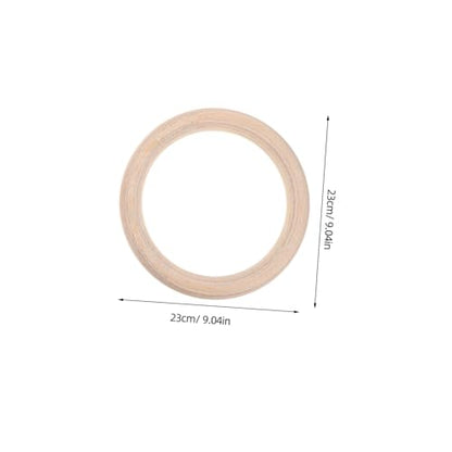 Wooden Gymnastic Rings with Adjustable Straps Bodyweight Workout Rings for and Reliable Exercise Equipment for Strength and Flexibility