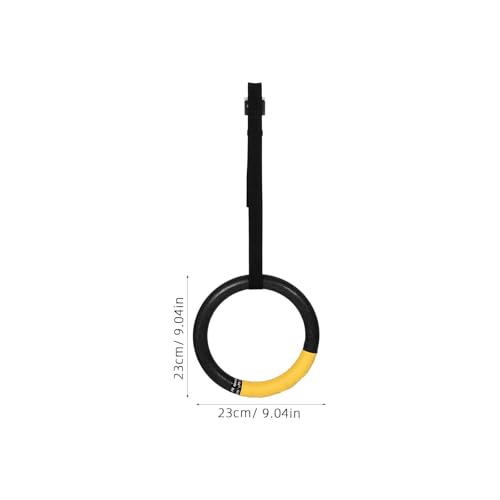 ULTECHNOVO Adjustable Pull Exercise Rings 1 Pair with 0.5m Large Round Rings and Straps for Indoor Fitness, Calisthenics, Strength Training, and Core Workout
