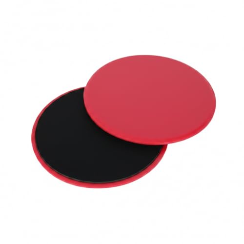 Core Sliders Double Sided Gliding Discs for Carpet and Hardwood Floors, 13 Inch Exercise Discs for Home Workout Core Training (1 Pair) - color: Red