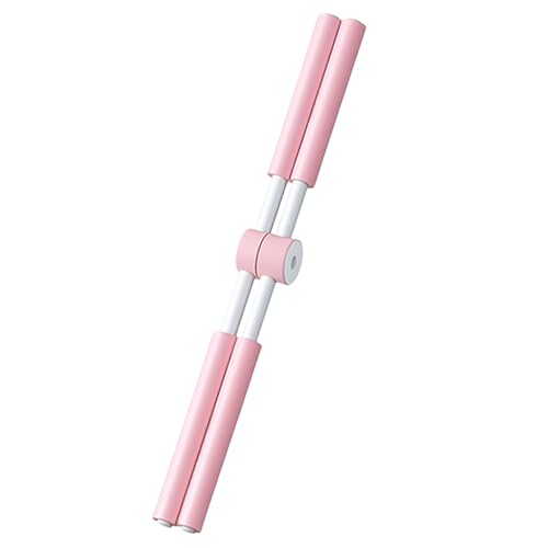 Yoga Stick - 355g Ergonomic Exercise Pole, Spine Support Stretcher, Balance Corrector Rod | Portable Neck Shoulder posturr Fix Tool for Gym Office Home Travel Pilates Training Daily Sitting Aid - color: Pink