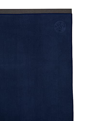 Manduka Yogitoes Hot Yoga Mat Towel - 71" | Moisture Activated Grip | Patented Silicone Nubs | Highly Absorbent, Durable & Easy Care | Made from Recycled Materials | 71 x 24 Inches | Midnight - color: Midnight, size: 71" x 24"