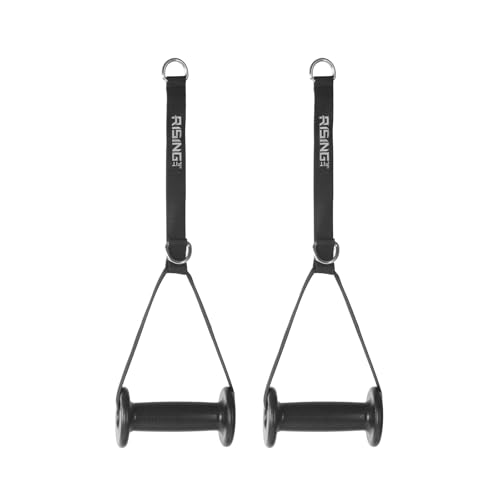 Adjustable Resistance Band Handles – Heavy Duty Workout Grips with Non-Slip Rubber Handles & Flexible Nylon Loop Straps – Compatible with Home Gym, Pulley Systems & Resistance Bands