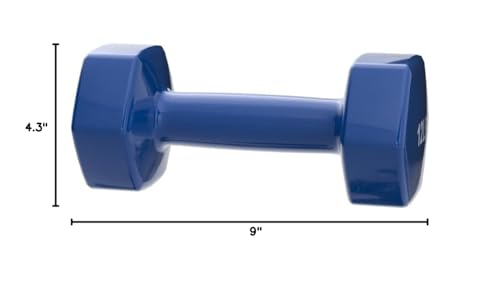 Amazon Basics Vinyl Coated Dumbbell Hand Weights - style: 12 Pounds, Pair