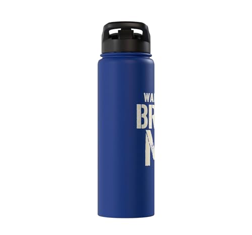 Wall Balls Broke Me Funny Functional Fitness Race Training Stainless Steel Insulated Water Bottle - color: Royal Blue