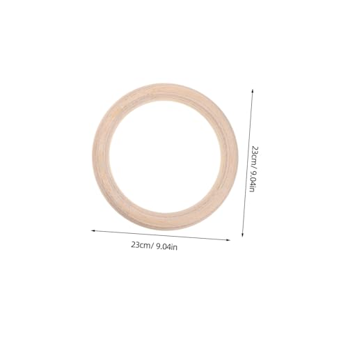 UPKOCH Wooden Gymnastics Rings with Adjustable Straps Bodyweight Training Equipment for Versatile Home Workouts and Strength Building Natural Design