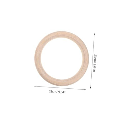 UPKOCH Wooden Gymnastics Rings with Adjustable Straps Bodyweight Training Equipment for Versatile Home Workouts and Strength Building Natural Design