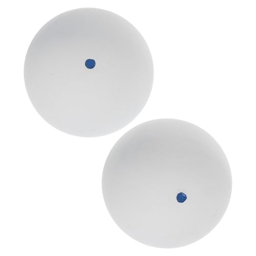 2pcs Squash Training Balls Rubber Single Dot Bounce Ball for Beginners Hand-Eye Coordination Reaction Trainer Indoor Outdoor Practice