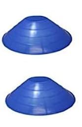 BlueDot Trading High Visibility Disc Cones for Sports, Agility Training, Soccer, Football, Field Cone Markers for Adults, Blue, Quantity 25-Pack