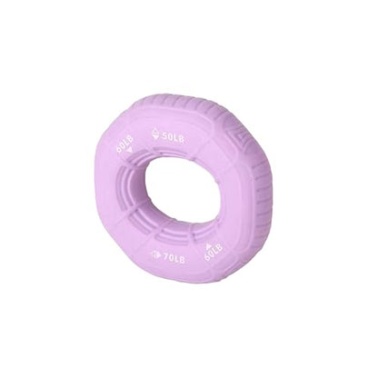 Generic 3 in 1 Hand Grip Strengthener Adjustable 50-70LB Silicone Forearm Exerciser for Climbing Fitness Office Hand Rehabilitation Grip Strength Trainer for Men Women - color: Purple