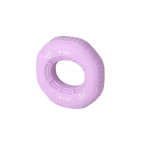 Generic 3 in 1 Hand Grip Strengthener Adjustable 50-70LB Silicone Forearm Exerciser for Climbing Fitness Office Hand Rehabilitation Grip Strength Trainer for Men Women - color: Purple