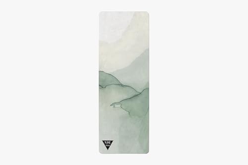 Yune Yoga Greenland Foldable Travel Yoga Mat, Deep Ocean Green, PVC-Free Natural Rubber, 24 x 72 Inch, 2mm Thick, Under 1 lb