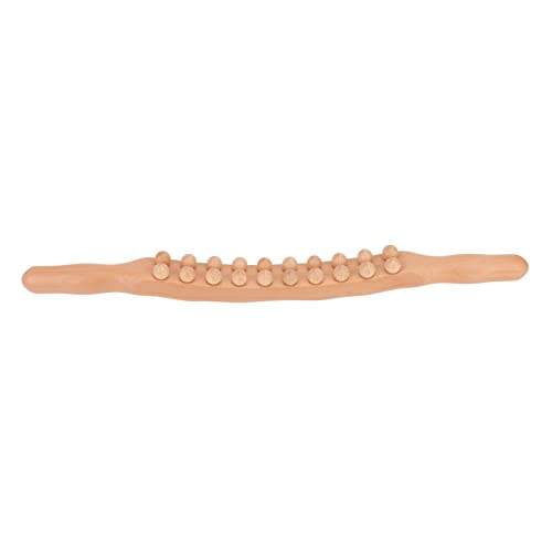 Beech Roller Stick With Double Row 20 Beads Versatile Double Sided Roller Stick for Relaxation Tension Relief Ideal for Sports Recovery And Self Care