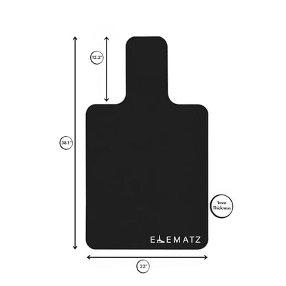 Premium Pilates Reformer Mat - Machine Washable Suede & Natural Rubber - Non-Slip, Hygienic Carriage Cover for Pilates Sessions - color: Black