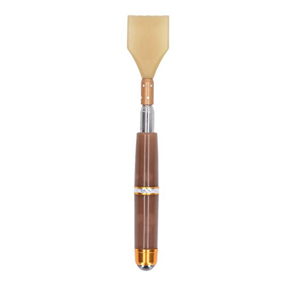 Extendable Back Scratcher, 20cm to 51cm Telescopic Massage Tool with Jade Textured Roller Ball for Head Neck Foot Back Relief
