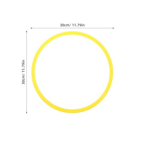ibasenice 10 Pcs Agility Rings, Speed Training Hoops for Soccer Football Footwork Drills, Flexible Plastic Jumping Circles Sports Equipment, Multi-Color, 12 Inch