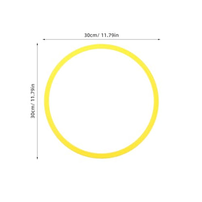 ibasenice 10 Pcs Agility Rings, Speed Training Hoops for Soccer Football Footwork Drills, Flexible Plastic Jumping Circles Sports Equipment, Multi-Color, 12 Inch