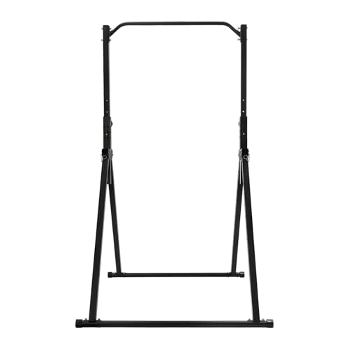 Pull Up Bar Dip Station, Foldable Pullup Bar Free Standing, Height Adjustable Pull Up Bar for Home Gym Strength Training Fitness Equipment, 440LBS - size: Without Handle
