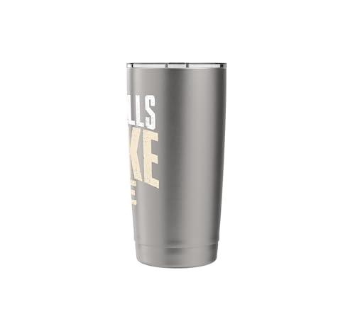 Wall Balls Broke Me Funny Functional Fitness Race Training Stainless Steel Insulated Tumbler - color: Brushed Steel