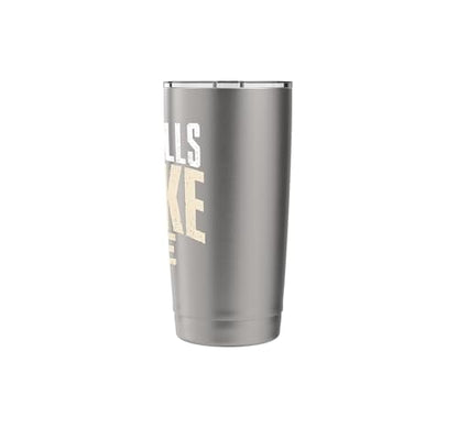 Wall Balls Broke Me Funny Functional Fitness Race Training Stainless Steel Insulated Tumbler - color: Brushed Steel