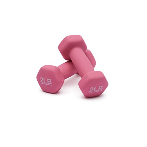 Amazon Basics Neoprene Dumbbell Hand Weights for Exercise and Muscle Toning - style: 2 Pound, Pair