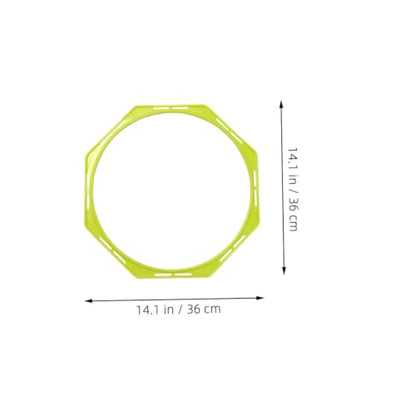 KESYOO Agility Rings for Football Training 4 Units 36 cm Yellow Orange Blue Green Material PP Portable for Speed Exercises and Coordination
