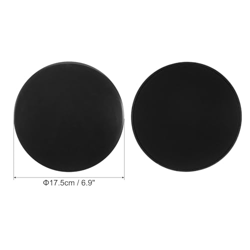 Core Sliders for Working Out 6.9", 2 Pack Dual Sided Exercise Sliders Fitness Workout Discs Strength Slides Discs for Gym Carpet Hardwood Floor, Black