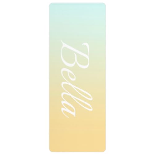 Custom Name Yoga Mat,Personalized Travel Yoga Exercise Mat,Non Slip,Perfect for Kids & Adults,Gradient Color D Series - color: Style 1