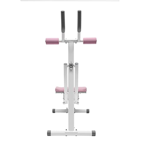 Abdominal Trainers,Ab Workout Equipment, Ab Machine with Height Adjustable,Foldable Abdominal Exercise Machine with LED Display - color: Pink-1