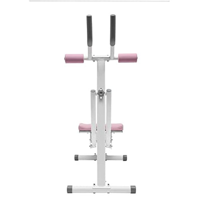 Abdominal Trainers,Ab Workout Equipment, Ab Machine with Height Adjustable,Foldable Abdominal Exercise Machine with LED Display - color: Pink-1