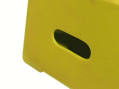 2 Tread Heavy Duty Safety Steps 260KG Capacity Moulded Plastic Industrial Anti Slip Footstep Warehouse Equestrian Platforms (Yellow)