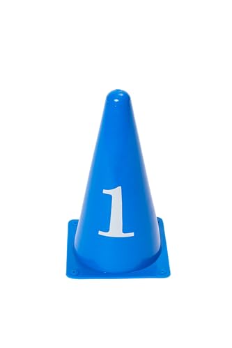 Pack of 10 Durable Numbered Cones for Dog Agility and Sport Training | Build Out Your Dog Agility Course with Cones