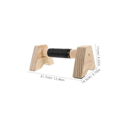POPETPOP 2pcs Wooden Parallettes Bars - Handles for for Calisthenics and Strength Training Compact Design for Men and Women