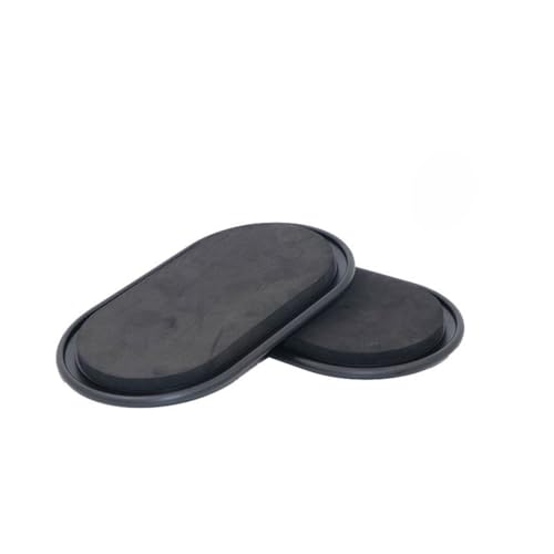 Core Sliders for Workout, Elliptical Gliding Discs for Abdominal Training, Thickened ABS Plastic Fitness Sliders for Home Gym Pilates & Yoga (Pair) - color: black