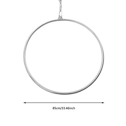 Aerial Hoop Kit 35inch/ 90cm Professional Single-Point Aerial Yoga Hoop Equipment Complete Stainless Steel Circus Aerial Ring Set for Fitness Dancing Training Performance - size: 33inch/ 85cm