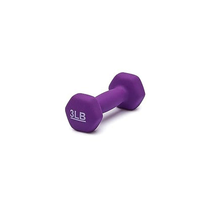 Amazon Basics Neoprene Dumbbell Hand Weights for Exercise and Muscle Toning - style: 3 Pound, Pair