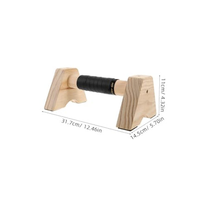 VANZACK 2pcs Wooden Parallettes for Push-ups and Calisthenics Non- Base Bars for Home Fitness Strength Training for Men and Women