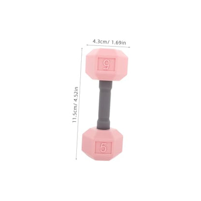 Totority Mini Dumbbells for Kids 2pcs Silicone Hand Weights, 0.4lb Pink Toddler Exercise Toys, Home Gym Equipment, 4.52 * 1.69 * 1.49inch, for Children, Kindergarten Sports