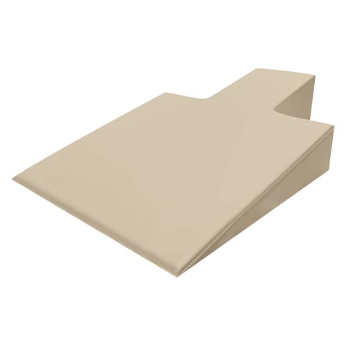 LeisureKing Large Upholstered Pilates Wedge for Pilates Reformer, Exercise Equipment for Pilates Reformer Machine, Workout Pad for Floor Exercises, Ideal for Home Pilates and Studio Use - color: Beige