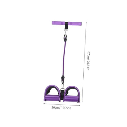 Mikinona High-Elasticity Foot Pedal Resistance Band with Upgraded Design for Sit-ups Abdomen and Full-Body Workouts Portable Lightweight Multifunctional Exercise Rope for Home and Travel