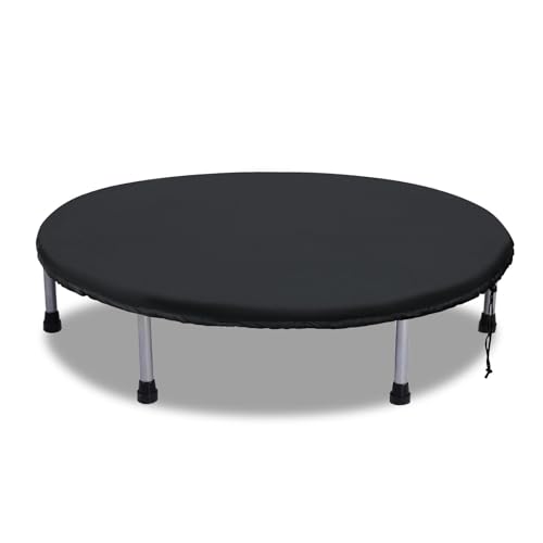 Mini Trampoline Cover,40 In Rain Waterproof Fitness Protective Round Acessories Covers,Dustpoof Jumping Bed Replacement Sunproof Shade,for Adults/Toddler,Indoor/Outdoor,Not Spring Mat (Black)